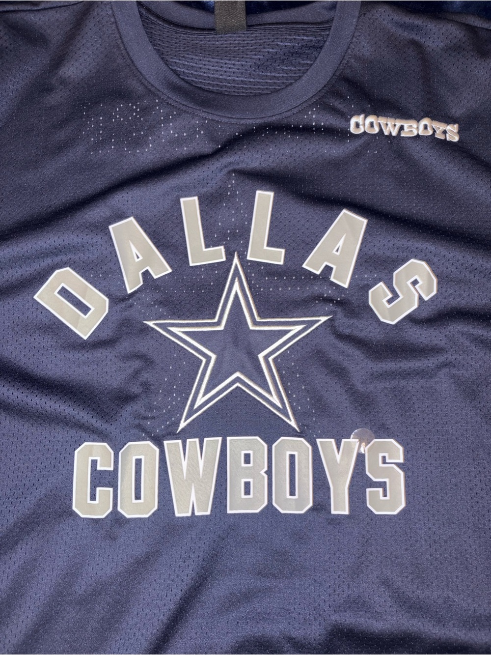 Dallas Cowboys Mens Navy Blue Graphic Jersey